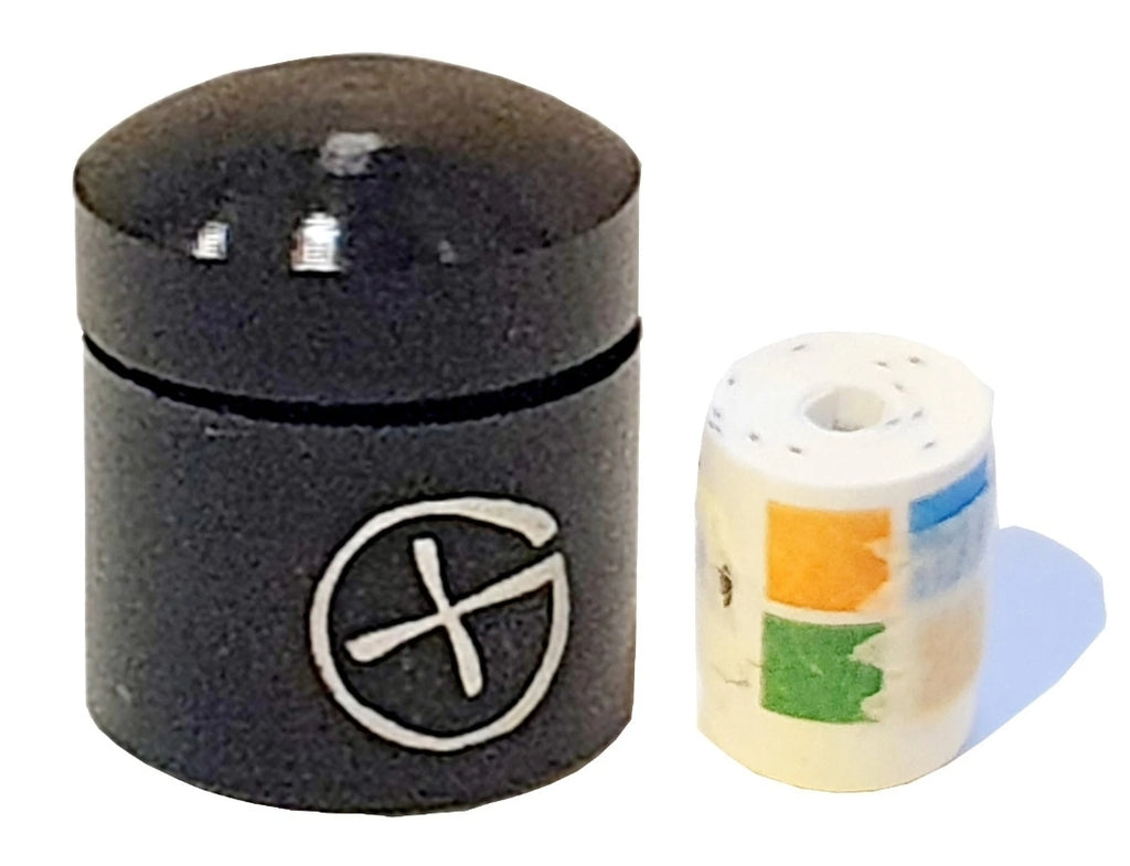 Magnetic Nano Geocache Black with Logo and Waterproof Logbook