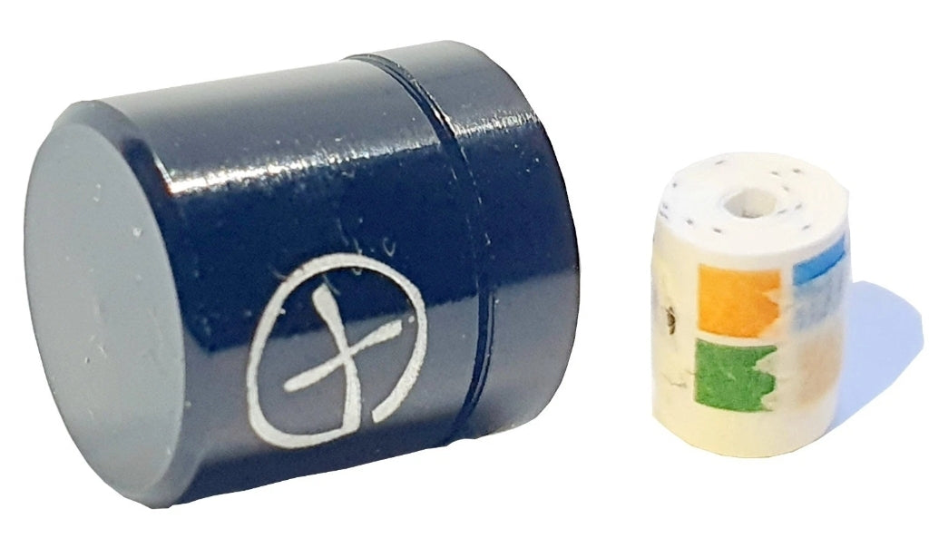 Magnetic Nano Geocache Black with Logo and Waterproof Logbook